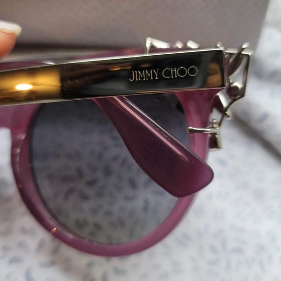 ❌SOLD❌Pre-loved Jimmy Choo Sunglasses with crystals in pink - Picture 2 of 8
